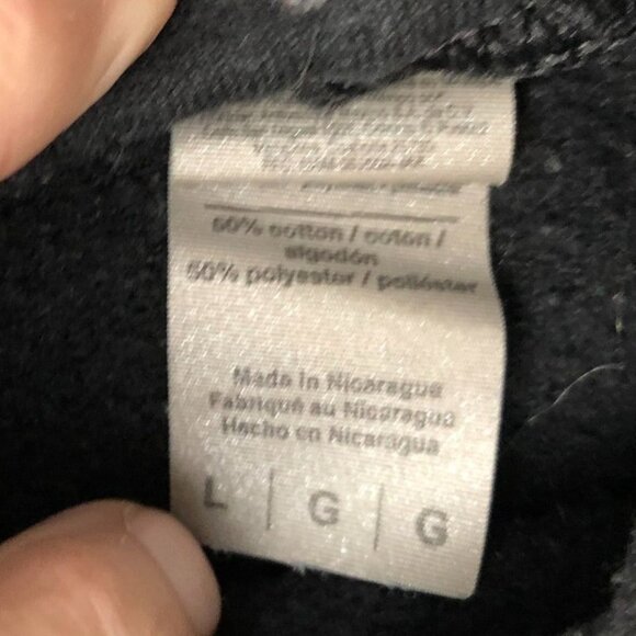 Mens Hoodie Sweatshirt Large Pullover Death Is A Cat Person Grim Reaper Casual - Picture 5 of 9